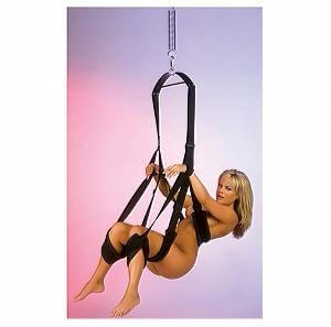 Swing showing a woman sitting on the swing
