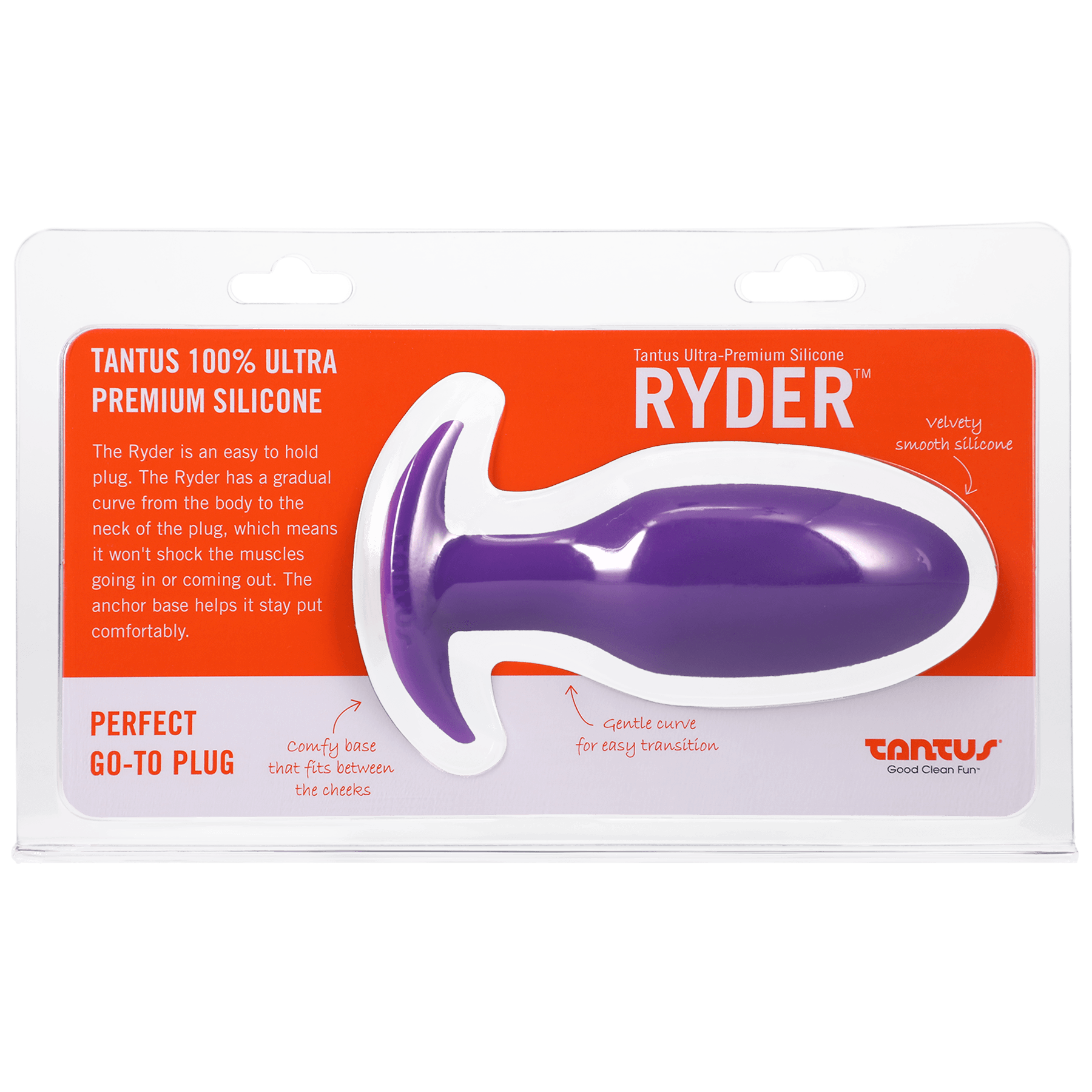 Silicone Ryder Butt Plug - Lilac Color by Tantus