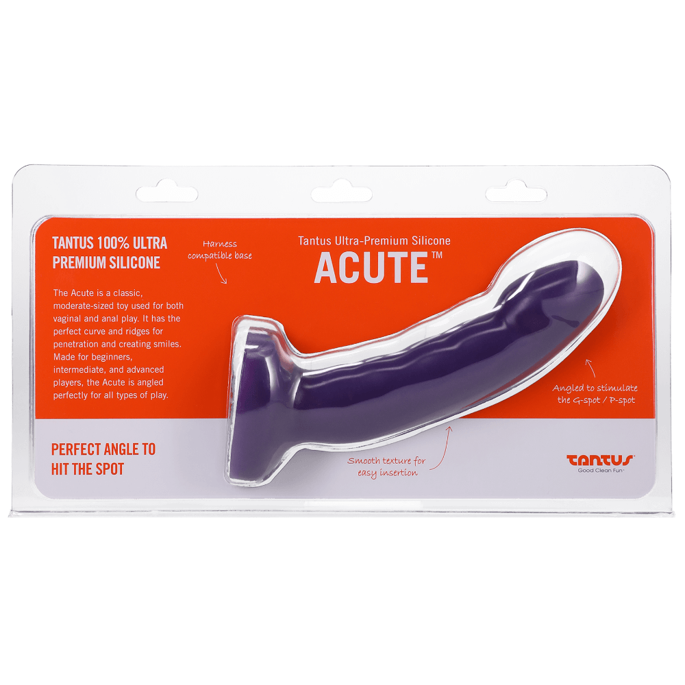 Tantus Acute Premium Silicon Dildo in packaging