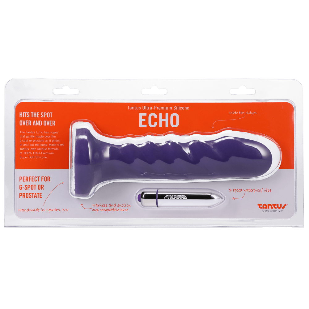 Tantus Silicone Echo Silicone Vibrator Midnight Purple
