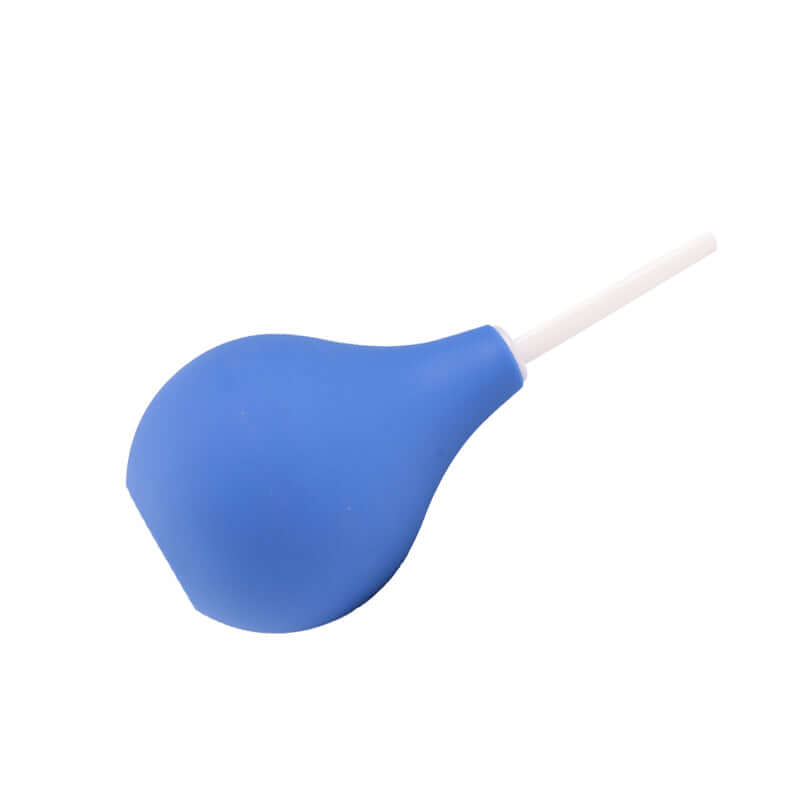 blue anal douche in alternate position