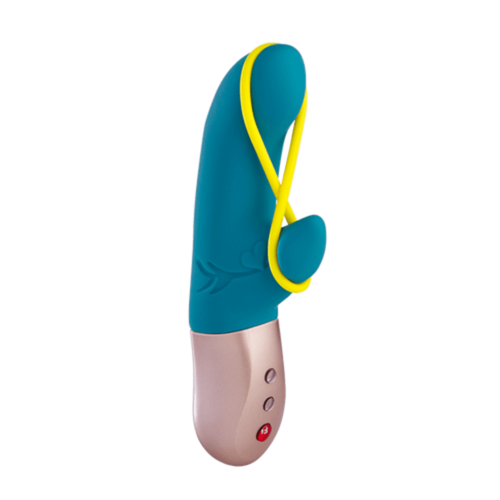 turquois rabbit vibrator-yellow stimulation band-sexual device for women