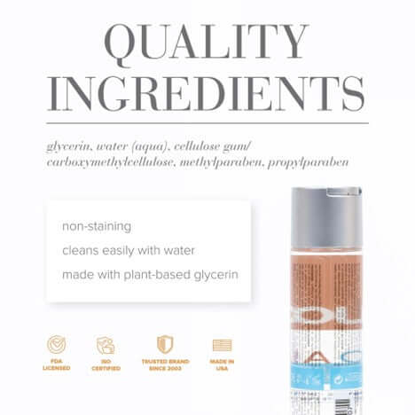 JO Anal H2O Lubricant - 8oz - Ingredients List