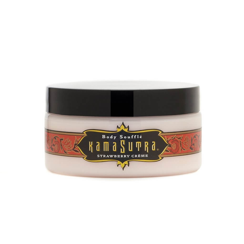 Kama Sutra's Body Souffle-moisturizing creme shown on white background