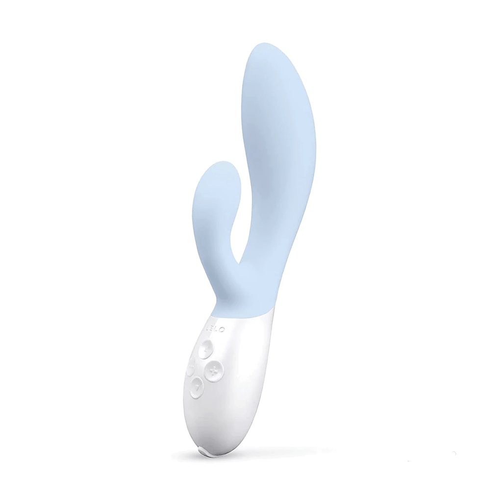 LeLo INA 3 rabbit vibrator seafoam in color on white background