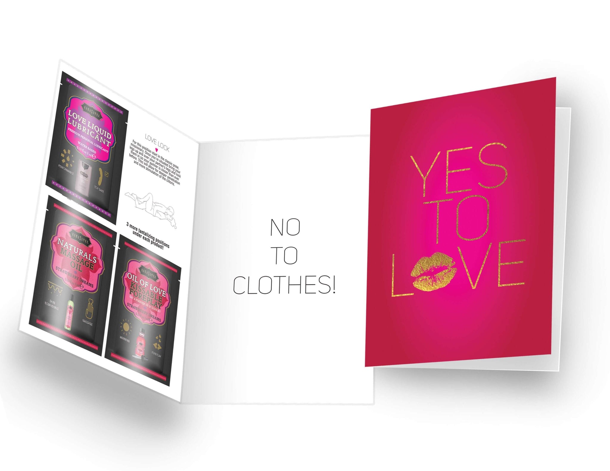 Kama Sutra's gift card - yes to love-no to clothes 