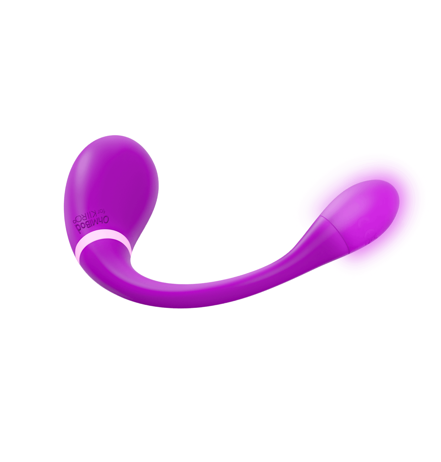 Esca2 Wearable Massager with Bluetooth on black background-horizontal angle