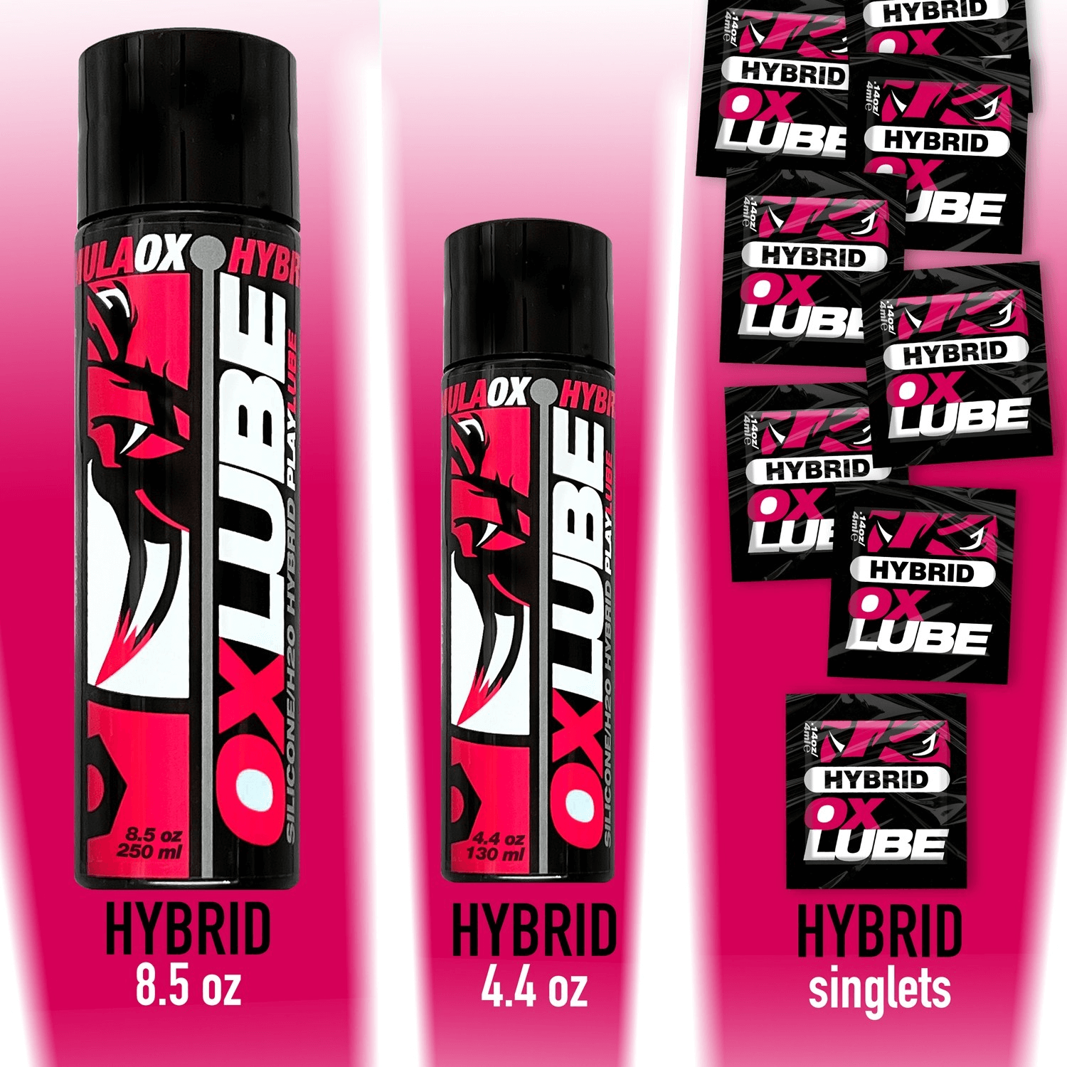 FormulaOX Hybrid Lube - Silky Water-Silicone Blend for All Play