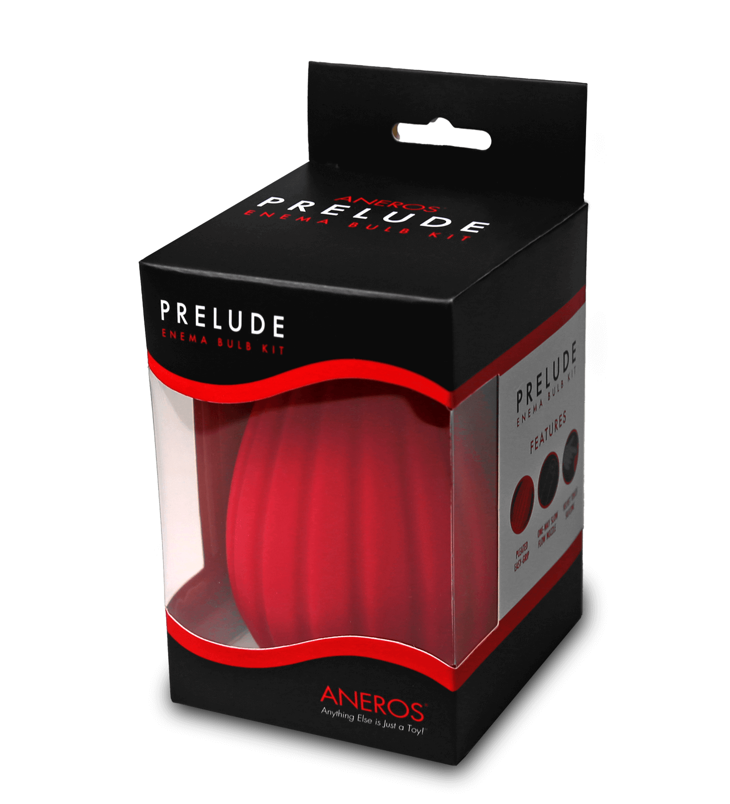 Aneros Prelude Enema Bulb Kit with medical grade silicone, featuring a slow-flow nozzle. Available at Tickle-boxx. Ideal for preparation.