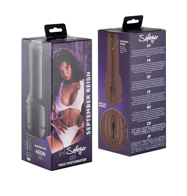 Kiiroo Feel September Stroker shown in box with September Reign